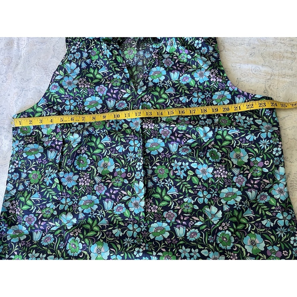 Talbots Women's Tie Neck Shell Spring Blouse Sleeveless Multicolor Floral Sz. 1X - Picture 4 of 9